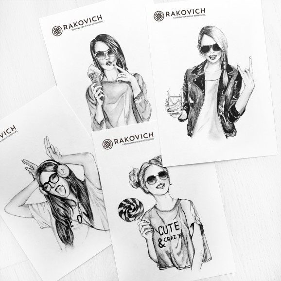 illustrations for Rakovich brand